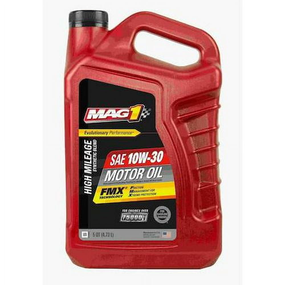 Mag 1 Engine Oil, Hi Mileage, 10W-30, 5 Qt.