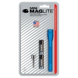 Mag-Lite M3A116 BLUE AAA MINI-MAGLITE FLASHLIGHT 2-CELL W/PO