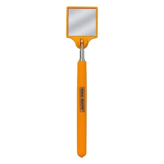 Mag-Mate Inspection Mirror,7" to 35-1/2" L,Square 312AHVO