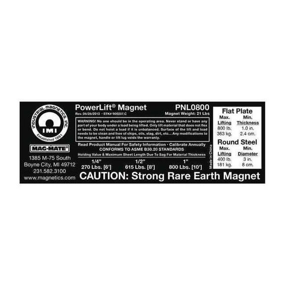 Mag-Mate Replacement Capacity Sticker 900257