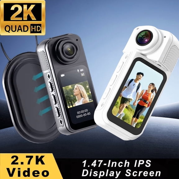 Mag-Mount Sports Action Camera 2.7K Ultra HD 1.47" Screen 180° Wide Angle Portable Mini Cam for Riding Vlogging Recorder