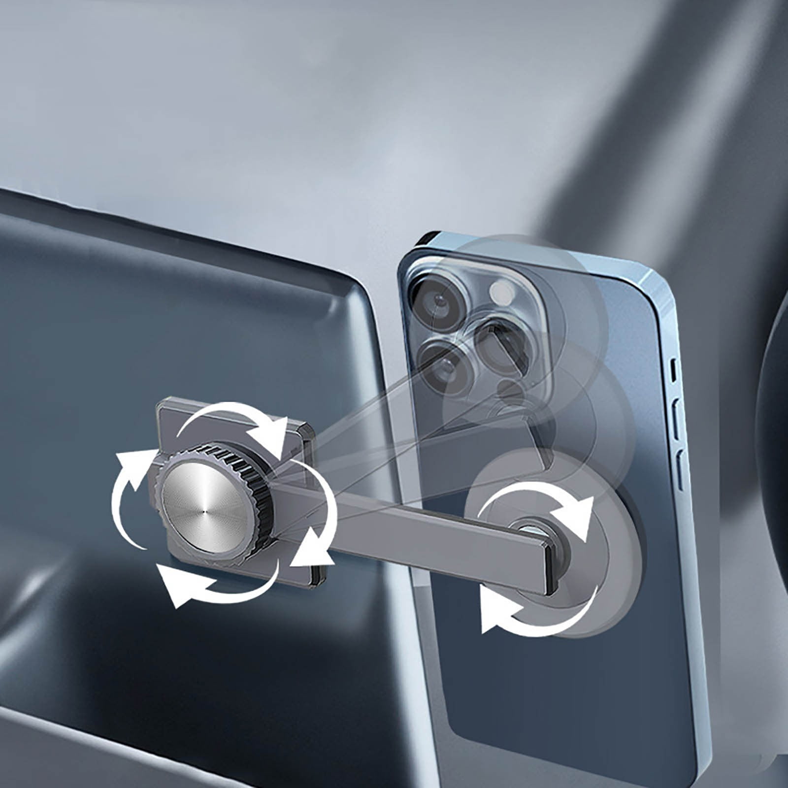 Mag.Sa.fe Car Phone Holder Invi.sible Floating Screen Back A.d.h.esive For Tes.la