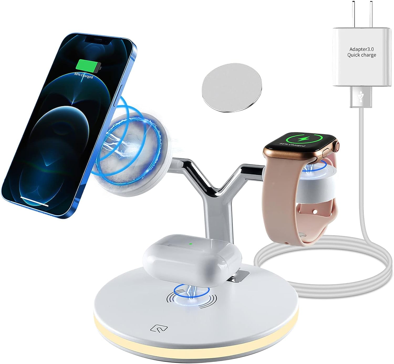 MagSafe Wireless Charger, 4 in 1 Wireless Charging Station