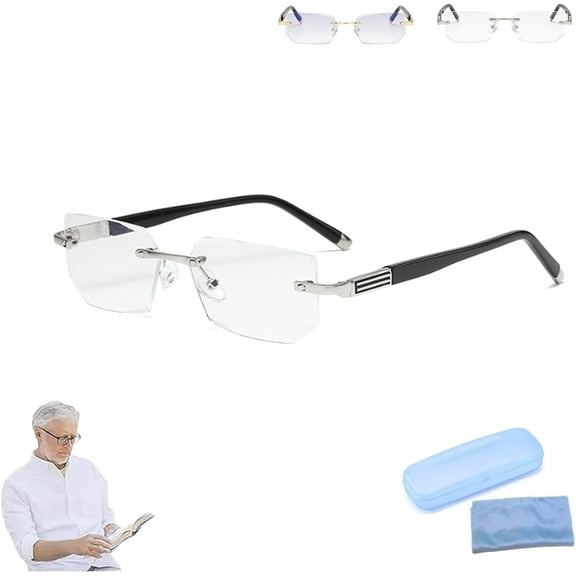 Mag Vision Glasses, Intelligent Zoom Anti Blue Light Presbyopia Glass, Multi-focus Reading Glasses for Men and Women