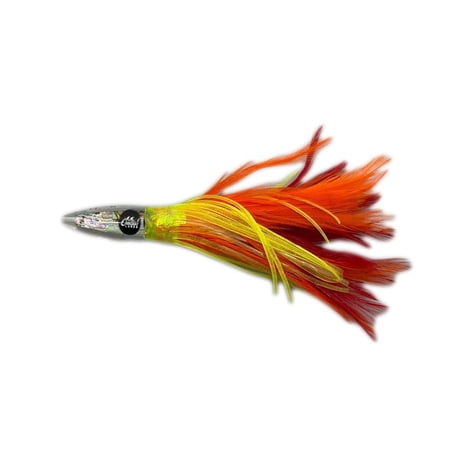 MagBay Premier 6" Tuna Feather Lures - Trolling Feathers (Orange)