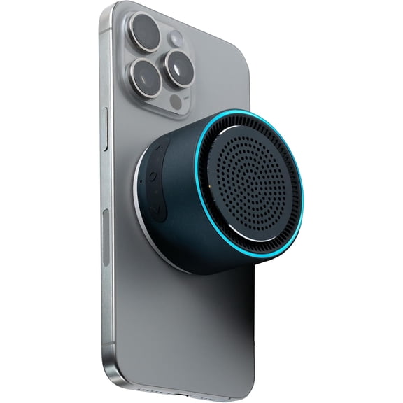 MagBeat Bluetooth Speaker with Magnetic Wireless Charger (Midnight), Portable Stereo Sync TWS, Booming Bass, Up to 10H, IPX7 Waterproof, Aluminum Unibody Design for Home/Outdoor/Beach, Birthday Gift