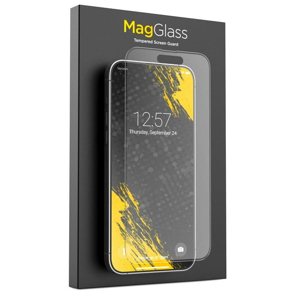 MagGlass Anti-Glare Matte Screen Protector - Designed for iPhone 14 PRO Tempered Glass - Fingerprint/Smudge Proof Full Coverage Display Guard (Case Compatible)