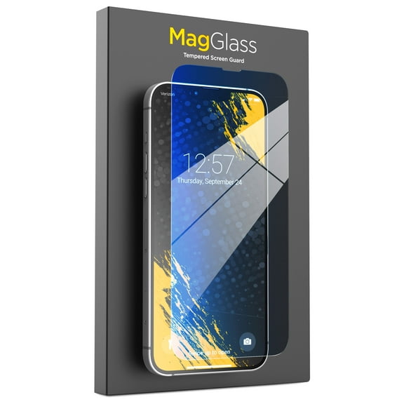 MagGlass Blue Light Blocking Tempered Glass Designed for iPhone 14 Screen Protector (Anti Bluelight for Eye Protection)