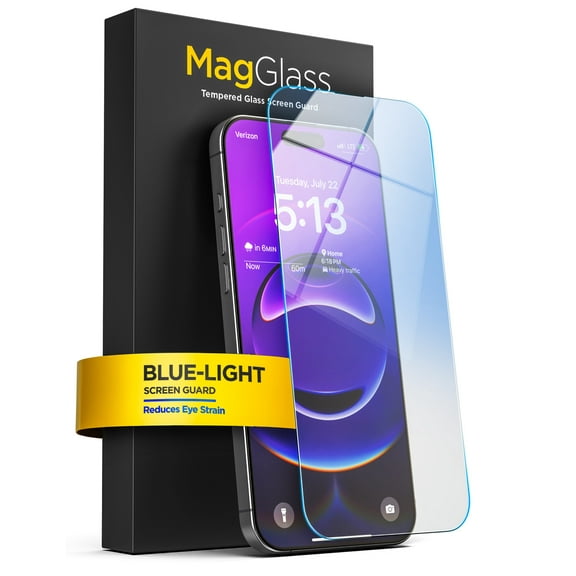 MagGlass for iPhone Air Screen Protector with Blue-Light Blocking, Scratchproof Tempered Glass (Easy Applicator Included)