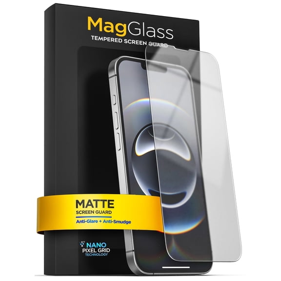MagGlass Matte Screen Protector for iPhone 16e Anti Glare, Fingerprint and Scratchproof Tempered Glass (Easy Applicator Included)