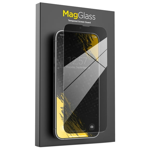 MagGlass Privacy+ Designed for iPhone 14 PRO Privacy Screen Protector Glass (Case Compatible) Anti-Spy Full Coverage Tempered Display Guard (Retail Packaging)
