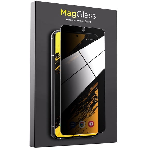 MagGlass Privacy+ Screen Protector designed for Samsung Galaxy S23 PLUS 6.6" - Anti Spy Privacy Tempered Glass (Fingerprint Compatible)