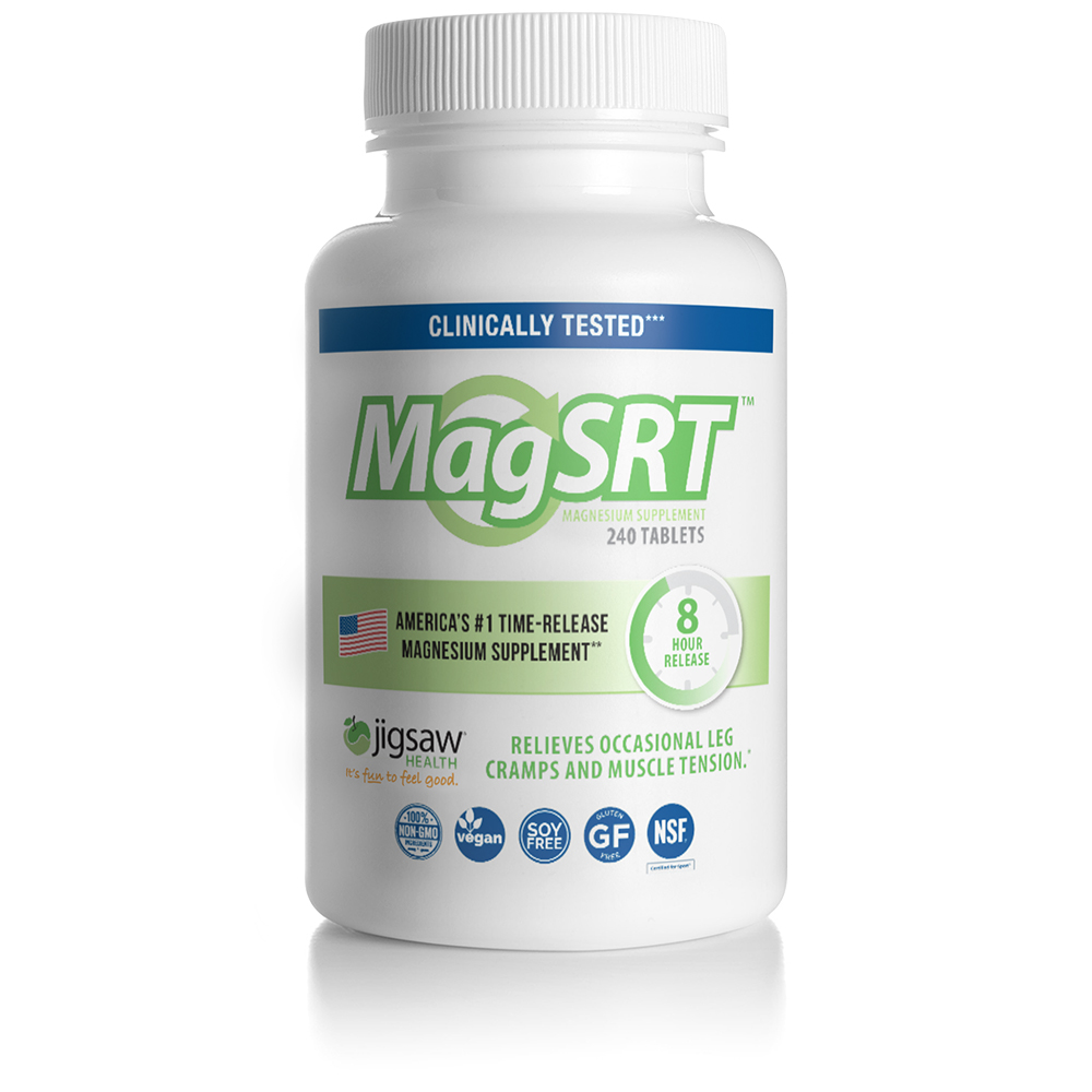 MagSRT - Jigsaw Health - Premium, Organic, Slow Release Magnesium Supplement - Active, Bioavailable Magnesium Malate Tablets With B-Vitamin Co-Factors, 240 tablets - image 1 of 4