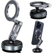 for MagSafe Car Mount   Vacuum Lock Magnetic Phone Holder with Strong Suction Cup, Adjustable Extendable Phone Stand, 360  Rotatable Dashboard & Windshield Mount for iPhone 16 15 14 13 12 Pro Max