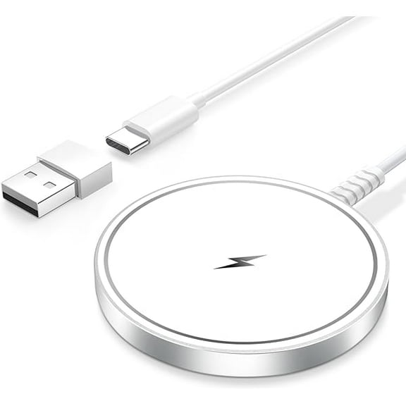 MagSafe Charger Magnetic Wireless iPhone Charge Compatible with iPhone 16 15 14 Pro Max Plus 13 12 Pro Max & AirPods 4 3 2 Pro - Charging Pad Dock for Travel Home Office