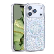 MagSafe-Compatible Glitter Case for iPhone 17 Pro - Silver