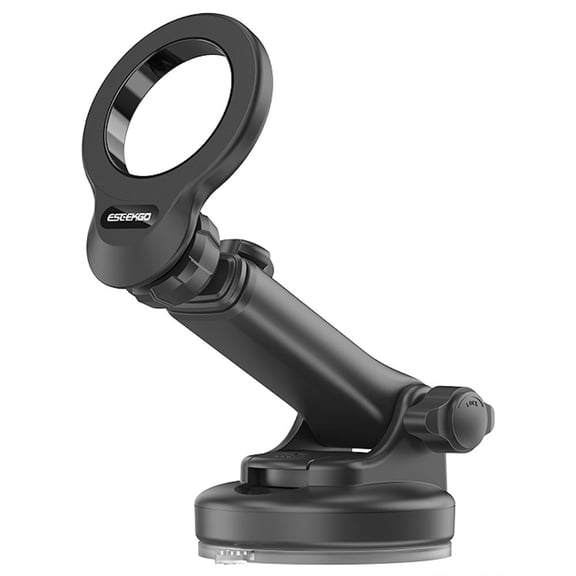MagSafe Compatible Magnetic Car Windshield and Dashboard Mount with Telescopic Arm - Black