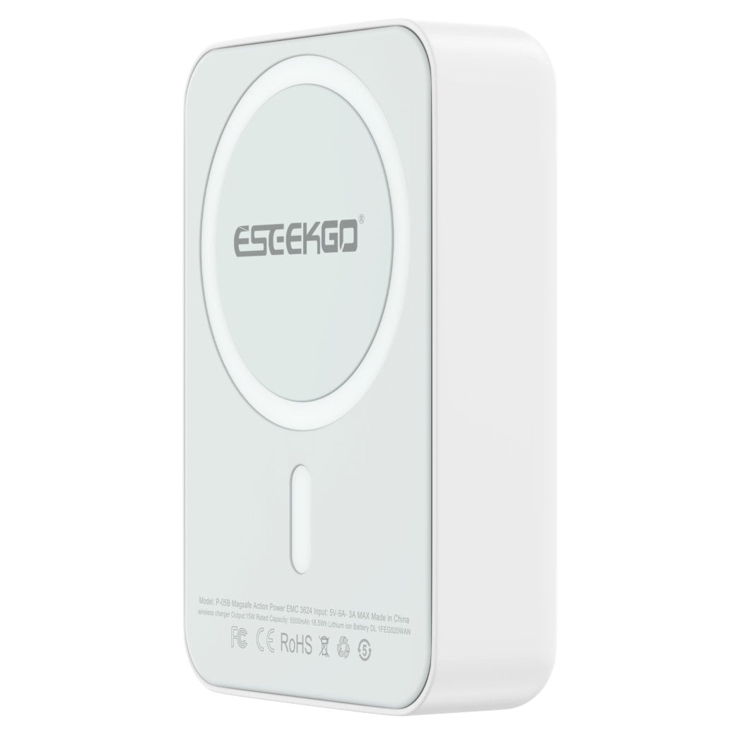 MagSafe Compatible Magnetic Wireless Power Bank 10000mAh for iPhone 12 / 13 / 14 / 15 / 16 Series - White