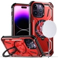 thumbnail image 1 of MagSafe Compatible Military Grade Hybrid Case with Kickstand Ring Holder for iPhone 14 Pro - Red, 1 of 4