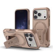 MagSafe Compatible Shockproof Case with Foldable Stand for iPhone 17 Pro Max - Desert