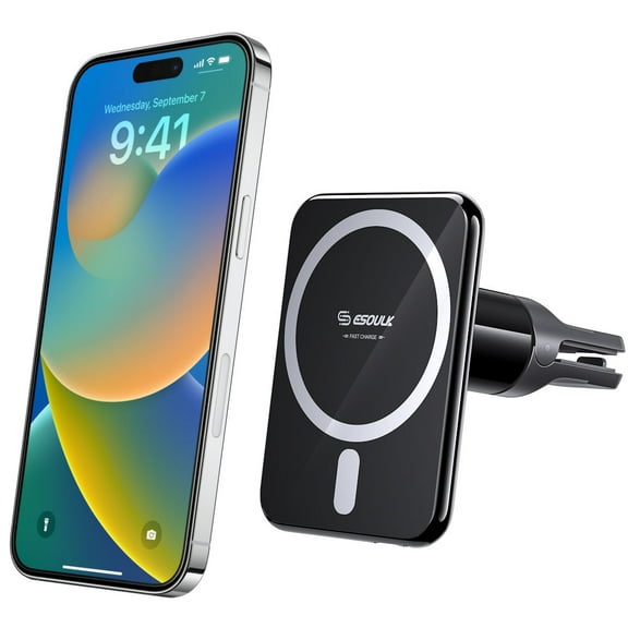 MagSafe Compatible Wireless Air Vent Mount Car Charger for iPhone 12 / 13 / 14 / 15 Series