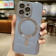 thumbnail image 1 of MagSafe Compatible iPhone 12 Pro Case, Slim Plating Magnetic Case Full Camera Protection Cover for Apple iPhone 12 Pro, Blue, 1 of 2