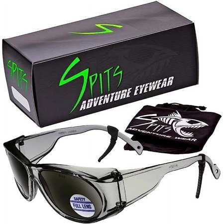 MagSafe Full Magnifying Lens Safety Glasses (Frame Style: Standard "Medium Frame", Magnifier Option: Smoke 1.75)