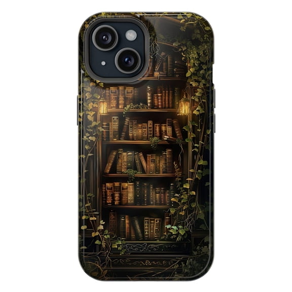 MagSafe Moody Botanical Bookshelf Phone Case for iPhone 17 to 11 Pro Max