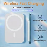 for MagSafe Portable Charger, 5000mAh Wireless Magnetic Power Bank Slim Phone Battery Pack for iPhone 15/15 Pro/15 Pro Max, iPhone 14/13/12 Series - (White)