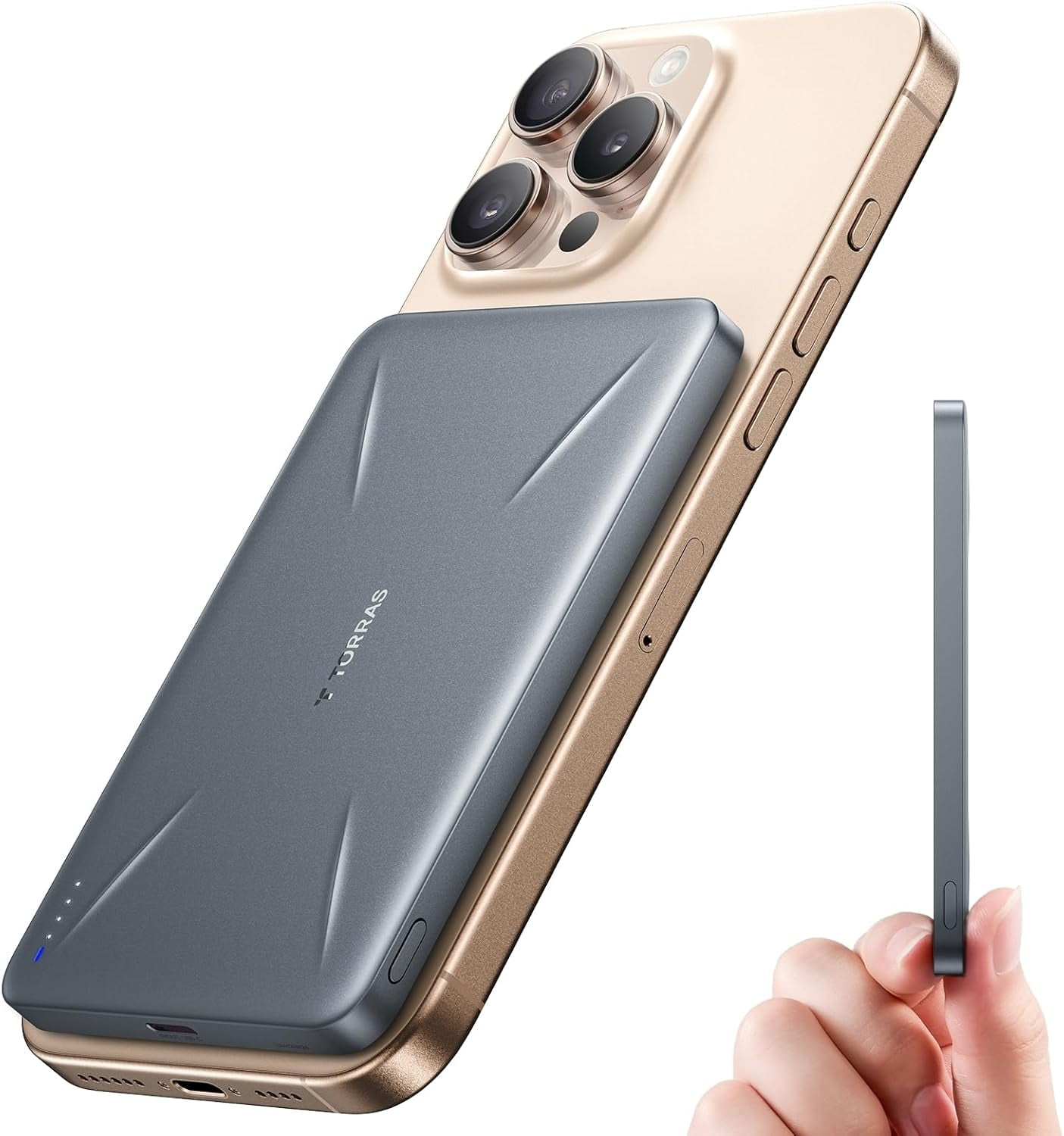 for MagSafe Portable Charger, Ultra Slim 5,000mAh Wireeless Magnetic Power Bank Fast Charging Battery Pack with USB-C Cable, Magsafe-Compatible Charger for iPhone 16 Pro Max/16 Pro/15/14/13/12