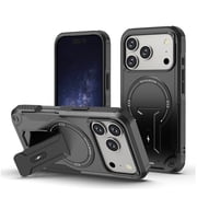 MagSafe-Ready Shockproof Case with Built-In Stand for iPhone 17 Pro Max - Black