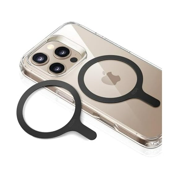 for MagSafe Sticker 360, MagSafe Ring Magnet, 2 Pack Magnetic Ring, Universal Magnetic Wireless Charger Conversion Kit for iPhone 16/16e/15/14/13/12/11, Galaxy S24/S23/S22 and More, Black