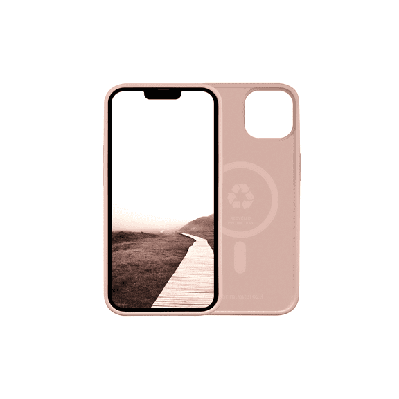 iPhone 14 MagSafe silicone recycled phone case - Monaco Pink Sand
