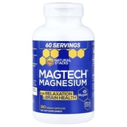 Natural Stacks MagTech  Magnesium, 180 Vegan Capsules 66.6 mg per Capsule
