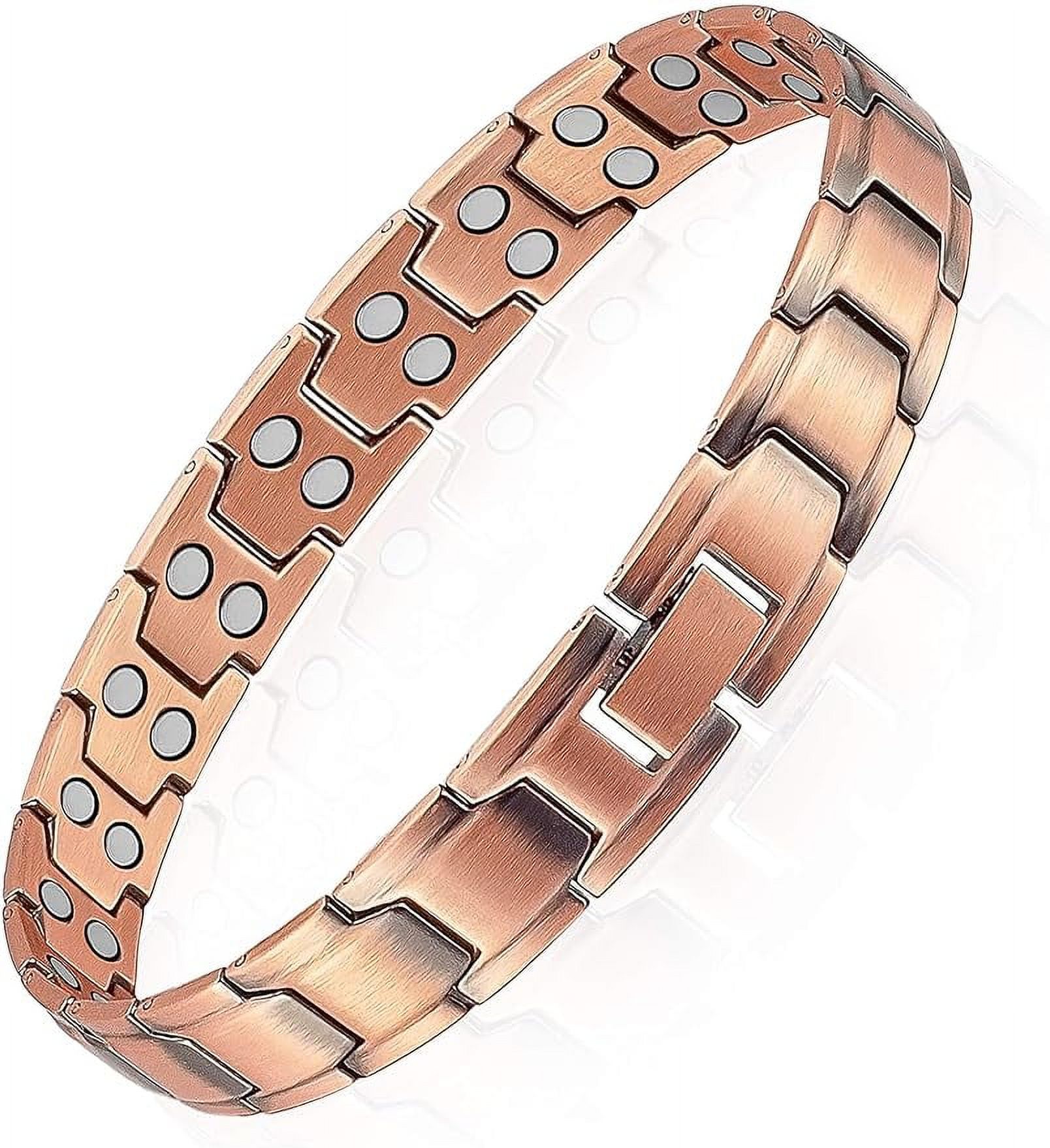 MagVIVACE Copper Magnetic Bracelet for Men, 3500 Gauss Effective ...