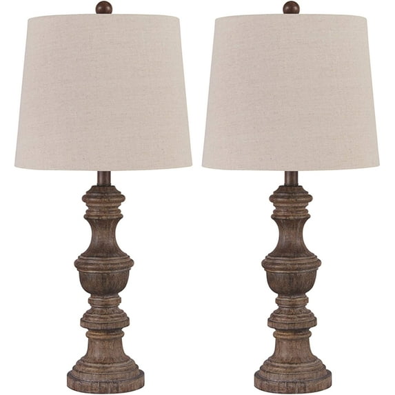Magaly Cottage 27.65" Table Lamp, 2 Count Lamps, Brown