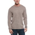 thumbnail image 1 of Magaschoni mens  Merino Wool-Blend Crewneck Sweater, XL, Brown Multi, 1 of 3