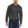 thumbnail image 1 of Magaschoni mens  Merino Wool-Blend Johnny Collar Sweater, m, Charcoal, 1 of 3