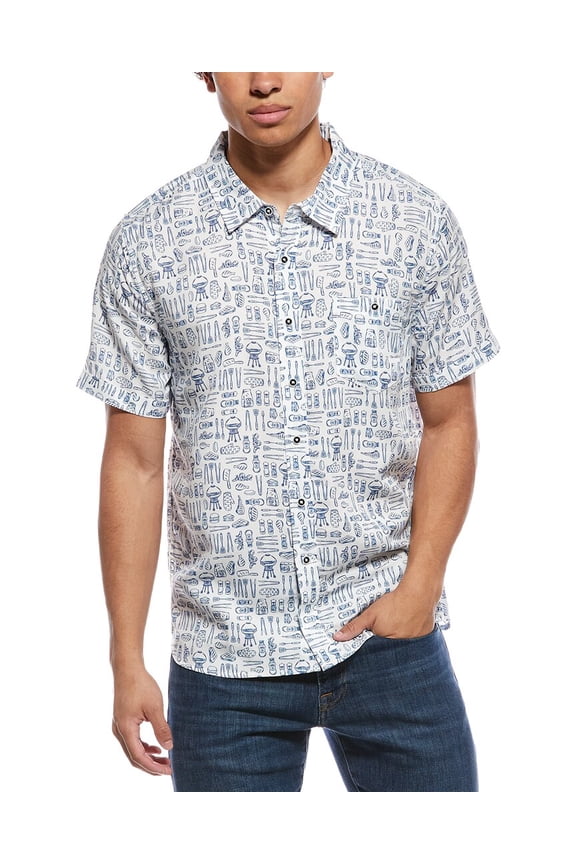 mens Printed Shirt, s