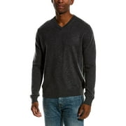 Magaschoni mens  Tipped Cashmere Sweater, S, Grey