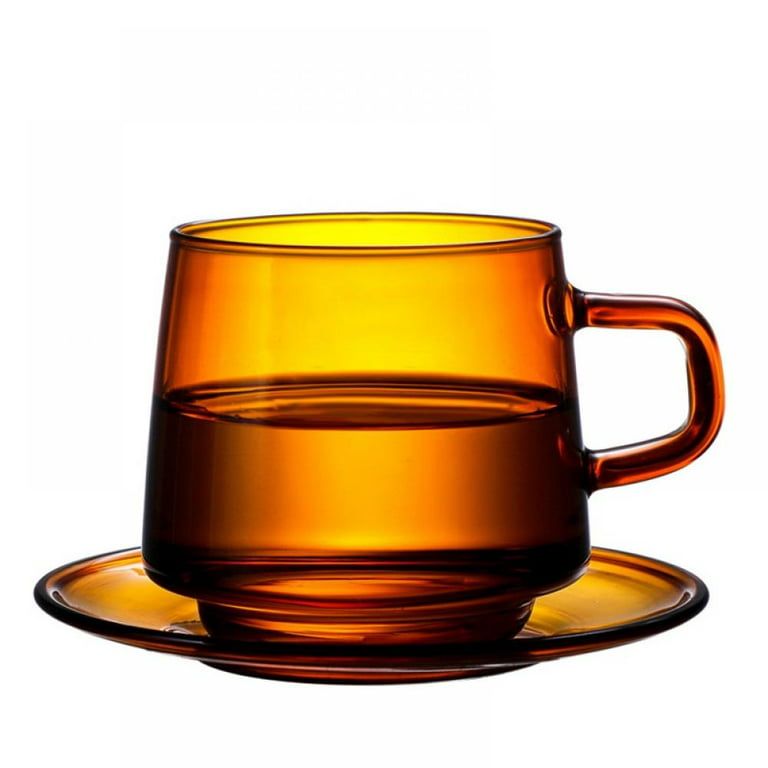Transparent latte CUP 1x 7.39fl.oz 210ml Heat Resistant Glass Tea