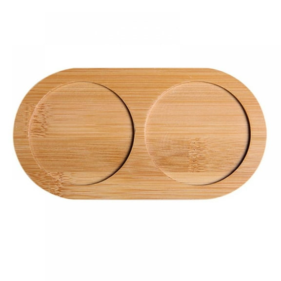 Magazine Bamboo Cup Tray Bamboo Salt&Pepper Shaker Stand Tray Kitchen Storage Holder S/M
