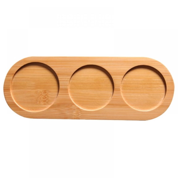 Magazine Bamboo Cup Tray Bamboo Salt&Pepper Shaker Stand Tray Kitchen Storage Holder S/M