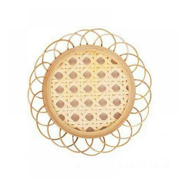 Magazine Bamboo Weaving Handmade Coaster Cup Holder Round Pad Rattan Woven Home Tea Mat