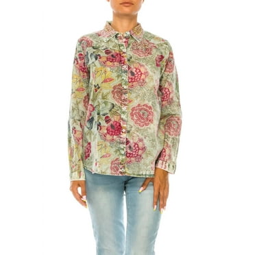 Magazine Clothing Floral Printed Button-Down Shirt