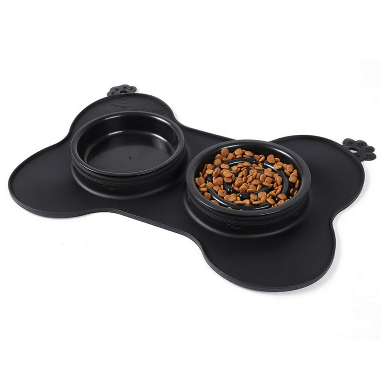 Durable Stainless Dog Food Bowl with Silicone Mat Anti-overflow Dog Water  Bottle Drinking Bowl for Dog Bowl for Cat Feeding Bowl - AliExpress