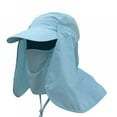 thumbnail image 1 of Magazine Fishing Flap Caps Men Women Quick Dry Sunshade UV Protection Removable Ear Neck Cover Outdoor Sportswear Accessories, 1 of 9