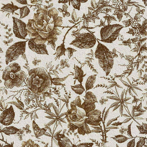 Magazine Floral Wallpaper Peel And Stick Vintage Flower Self-Adhesive Removable Decorative For Bedroom Wall