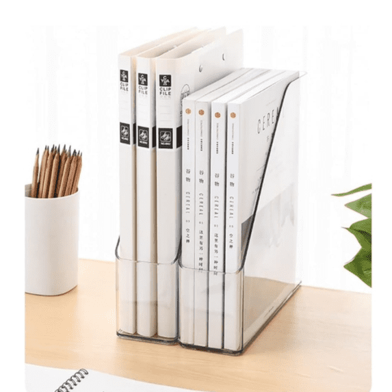 Magazine Holder, Clear Plastic Vertical File Magazine Organizer ...