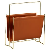 Magazine Holder Leatherette Magazine Rack Space Saving Newspaper Rack Delicate Magazine File Holder Practical Magazine Basket for Home Office Bedroom